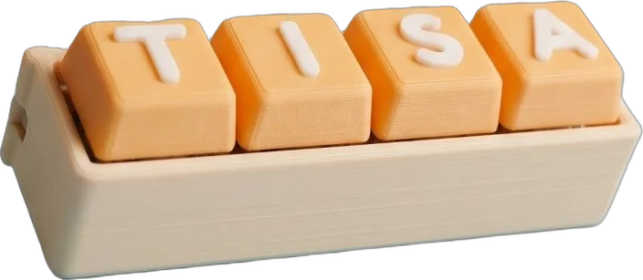 TISA. Keycap Tropical Squeeze, huruf White, dudukan Beige.
