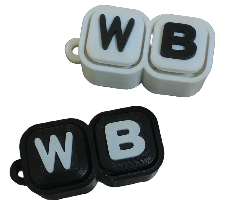 Gantungan kunci WB, cetak dua warna